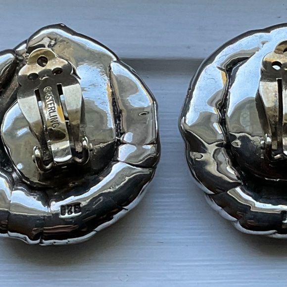 Sterling Silver clip on earrings - Picture 2 of 4